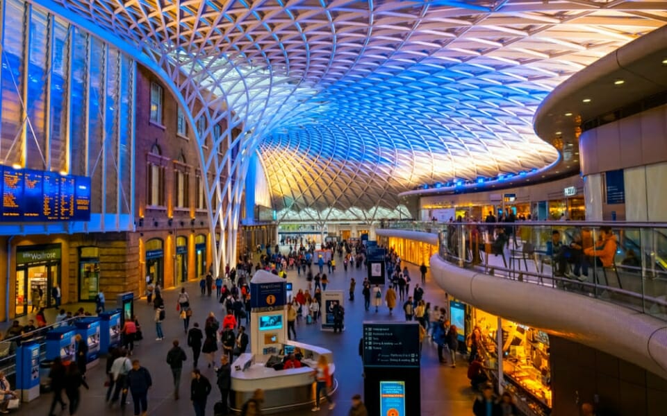 passengers london kings cross station