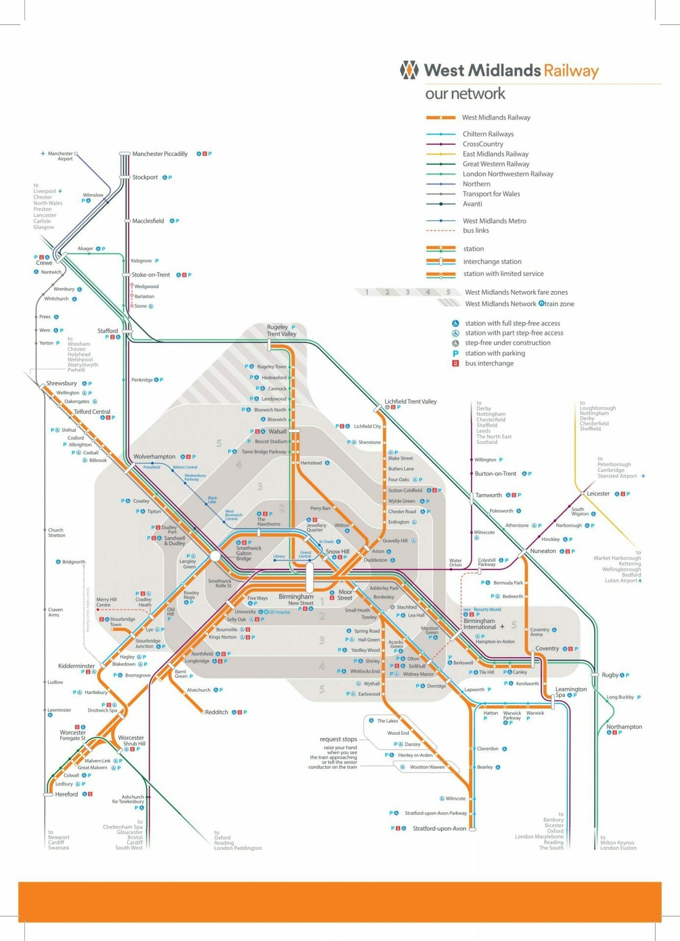 west midlands railway network map