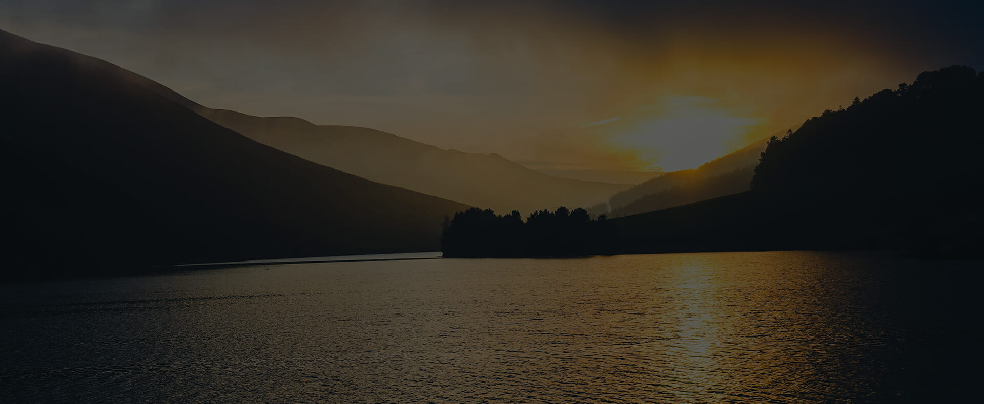 lake sunset trees edinburgh destination