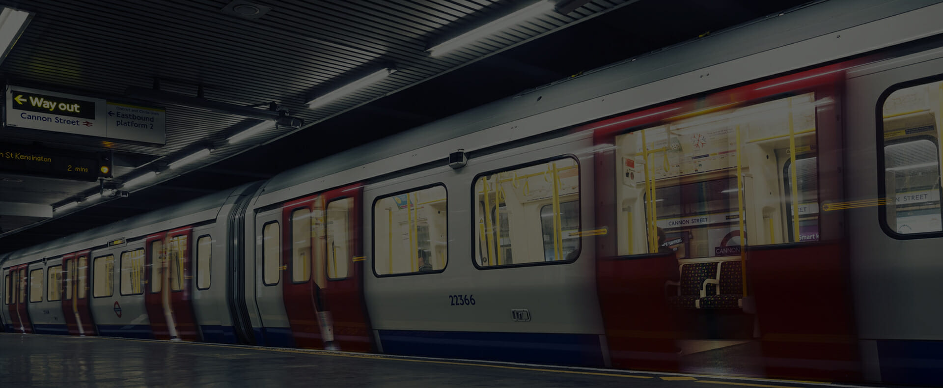 tube train on london underground