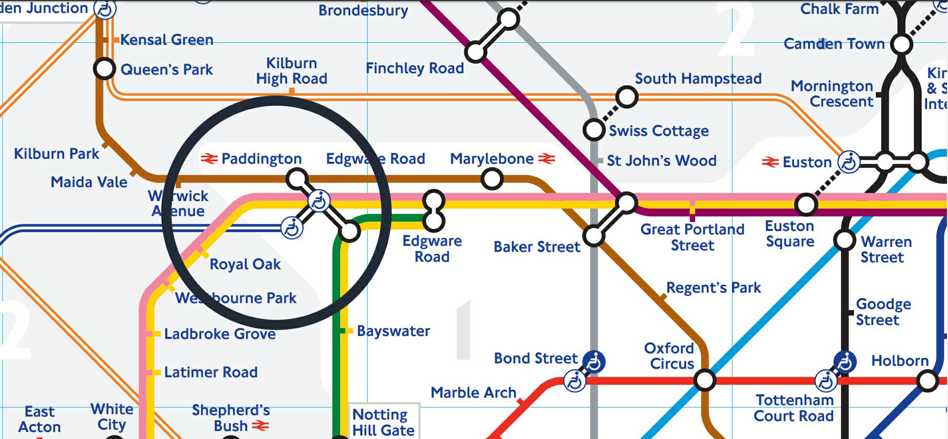london paddington tube map