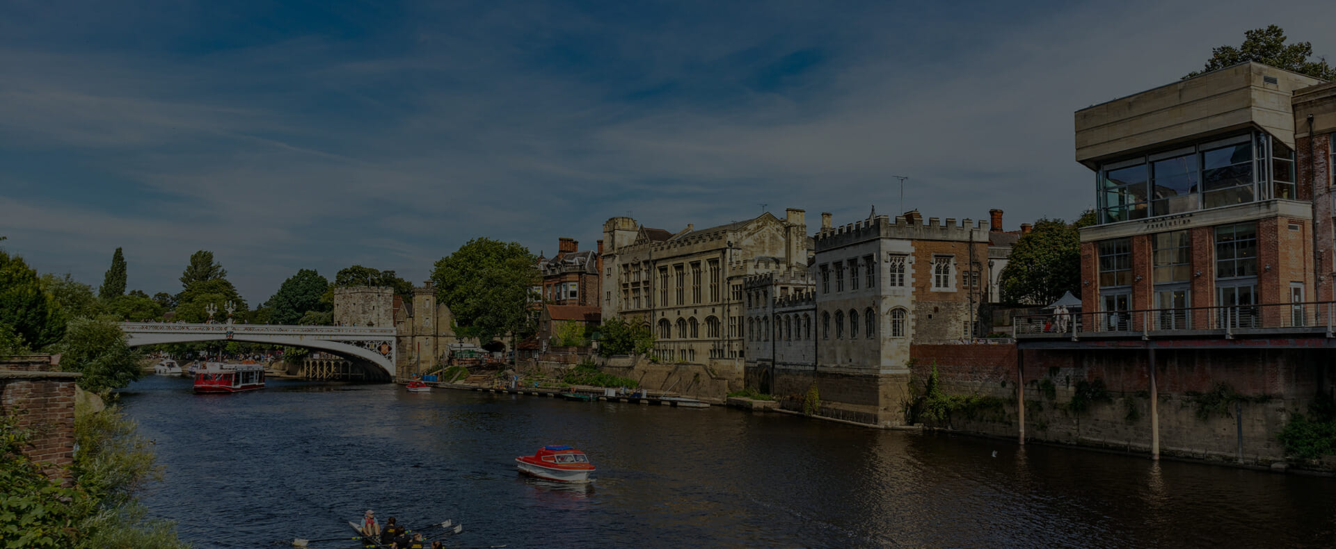 old buildings and a bridge above the river ouse in York
